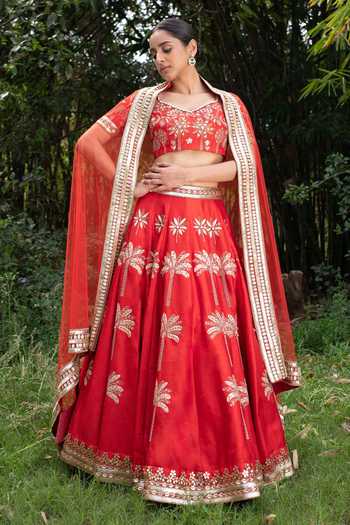 Saksham & Neharicka Embroidered Bridal Lehenga Set 