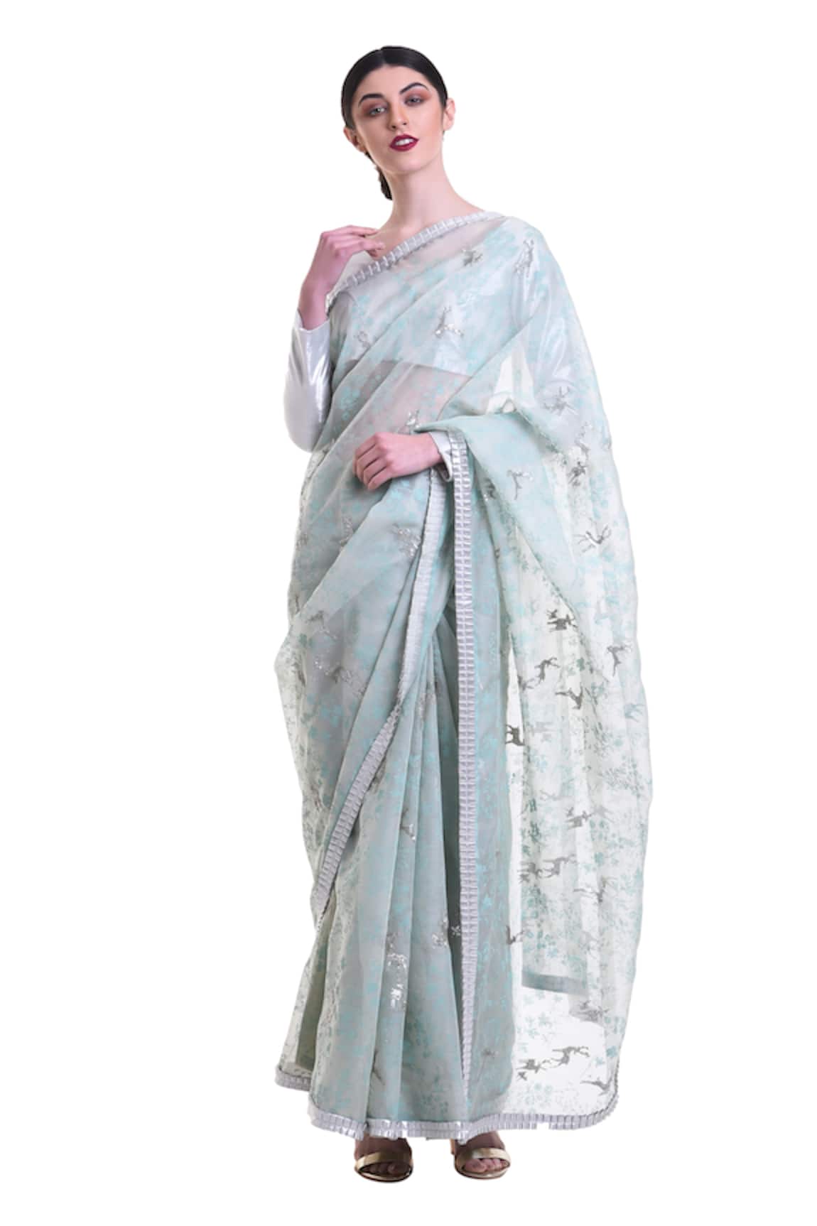 Saksham Neharicka Organza Printed Saree