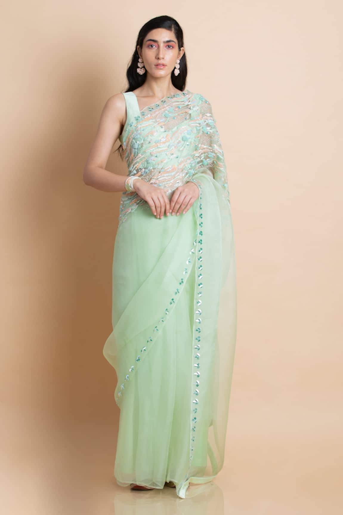 SAKSHAM & NEHARICKA Silk Organza Saree 