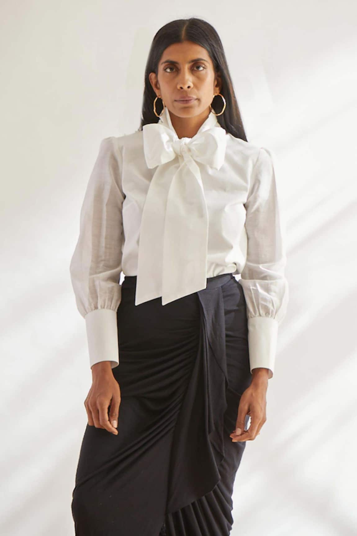 House Of Three Chanderi Sleeve Top