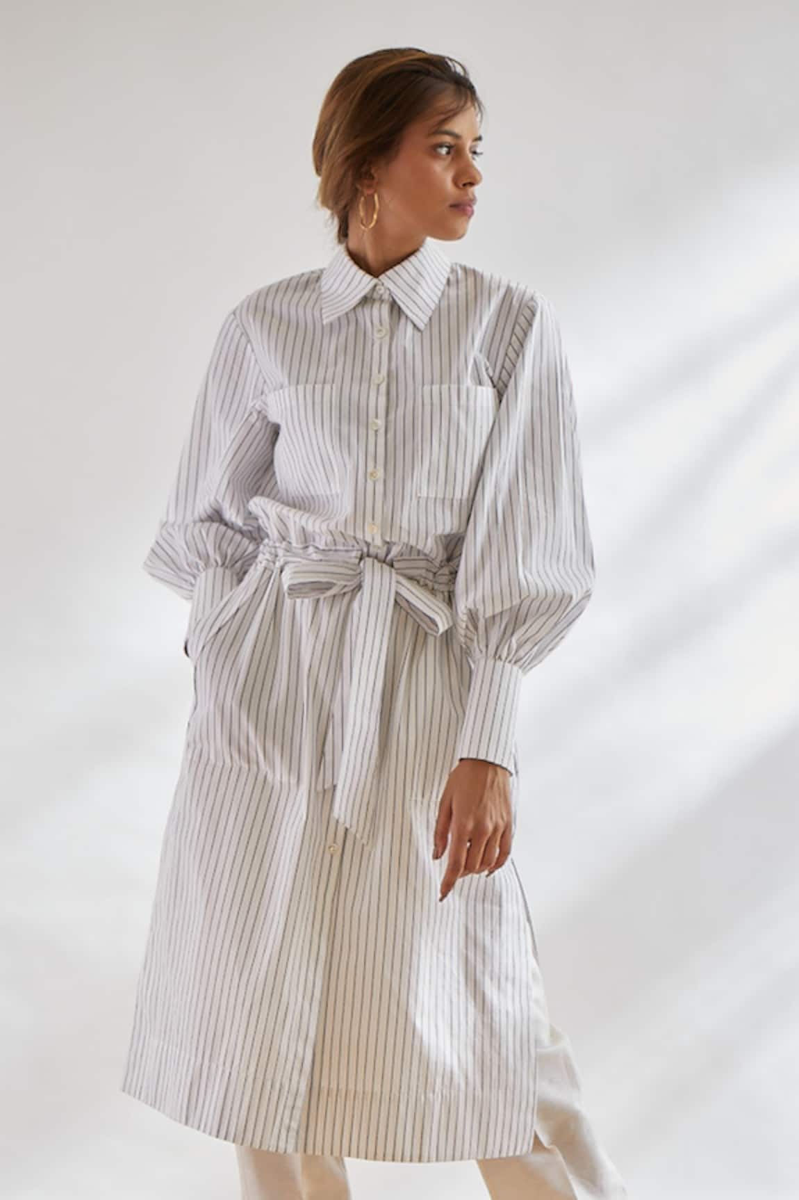 House of Three Striped Tunic with Belt