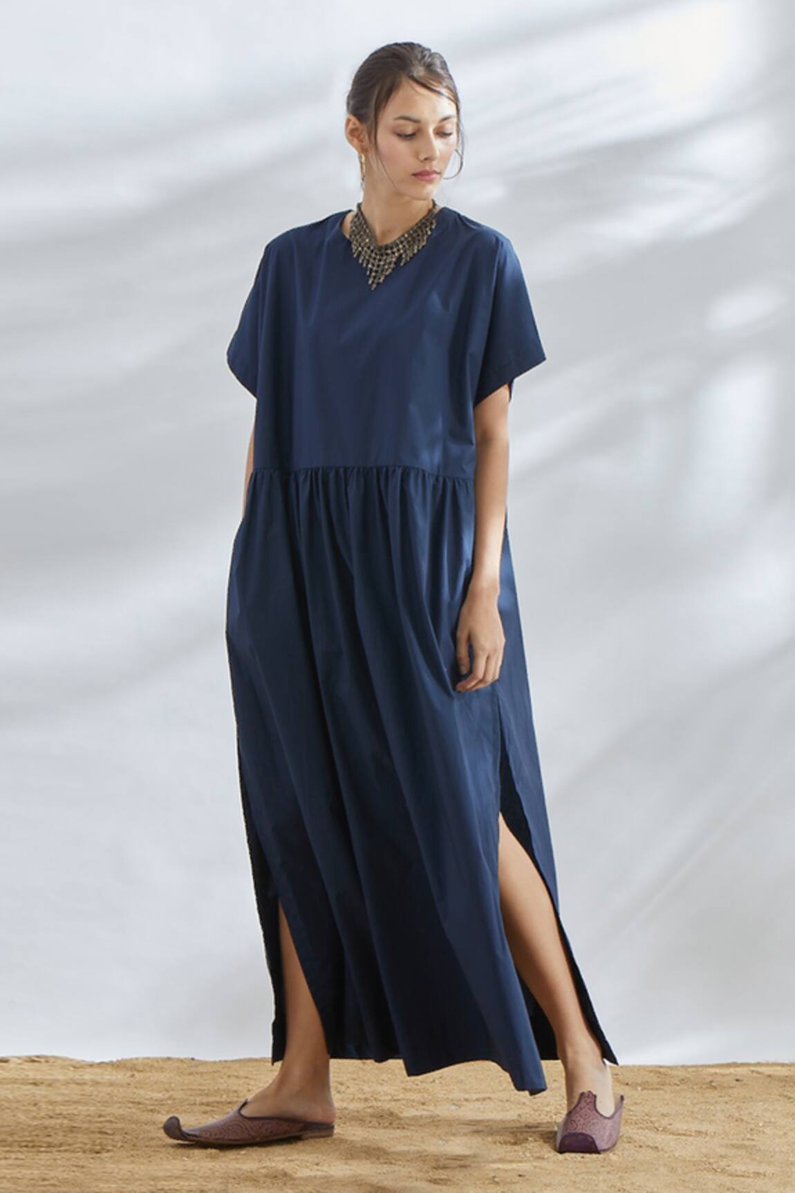 House Of Three Gathered Maxi Dress