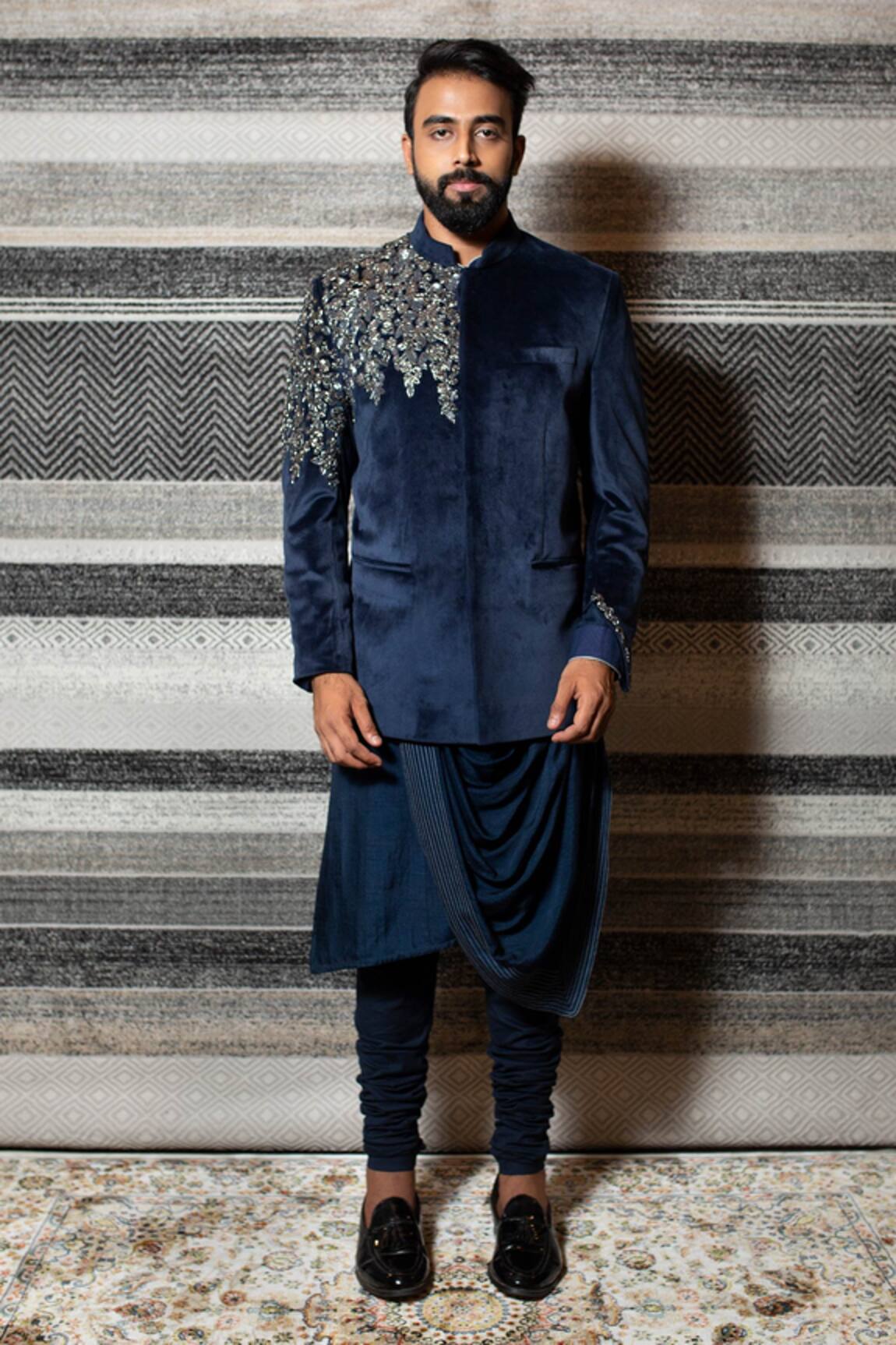 Yajy By Aditya Jain Embroidered Bandhgala Set