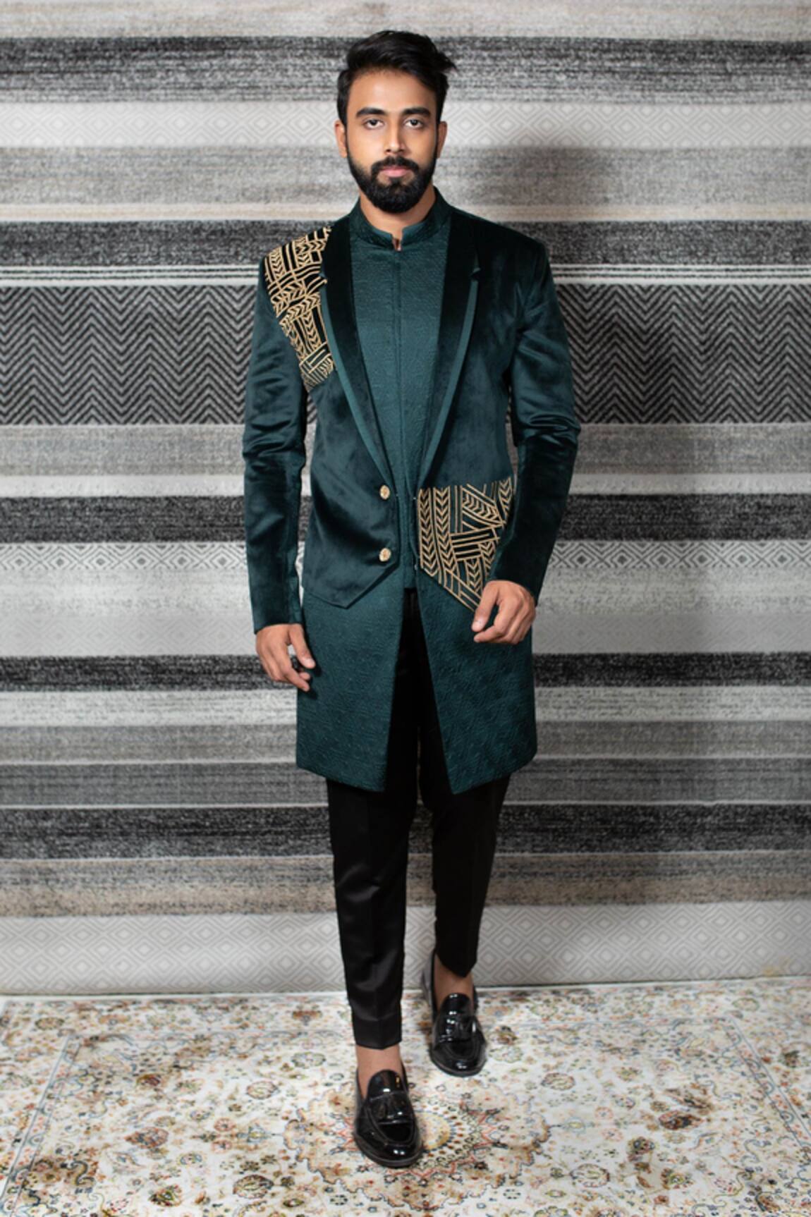 Yajy By Aditya Jain Embroidered Sherwani Set