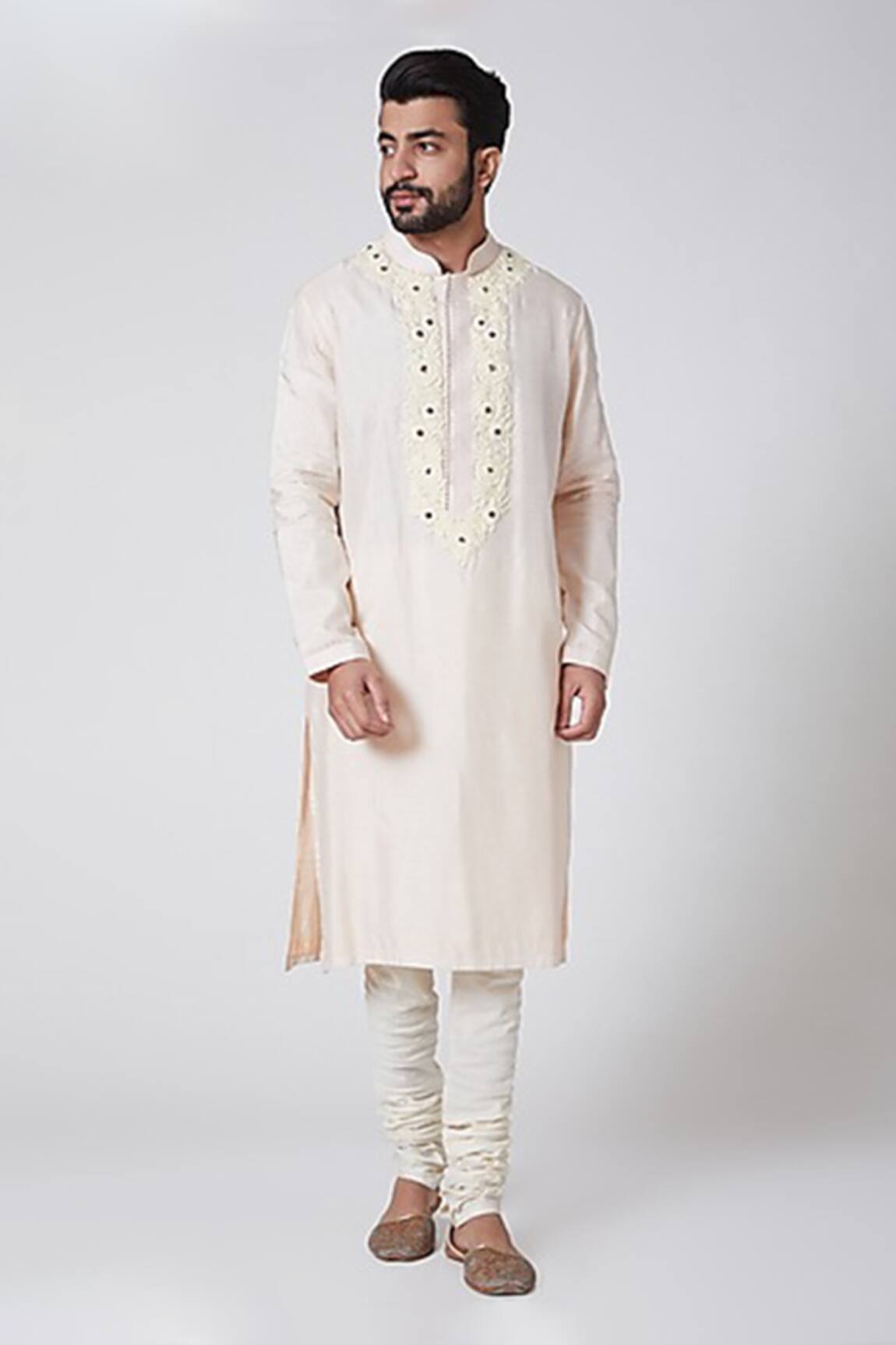 Yajy By Aditya Jain Embroidered Silk Kurta