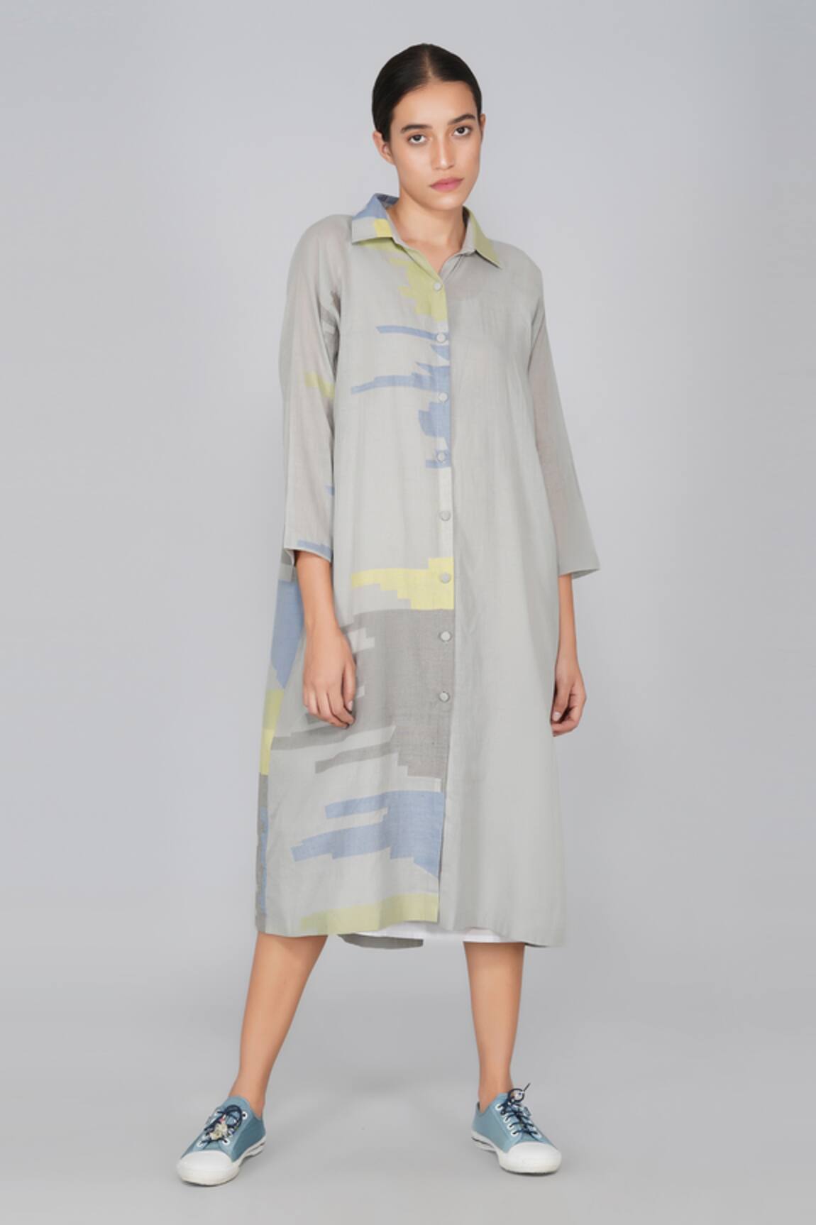 Yavi Cotton Jamdani Dress