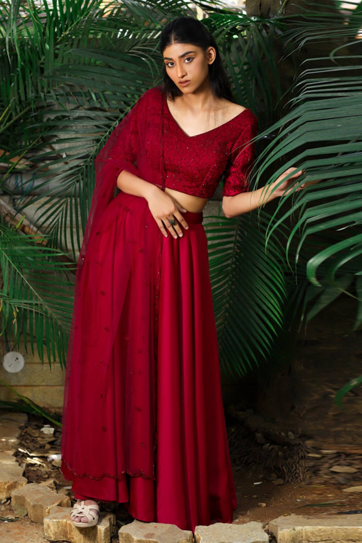 Shloka Sudhakar Lehenga & Embroidered Blouse Set 