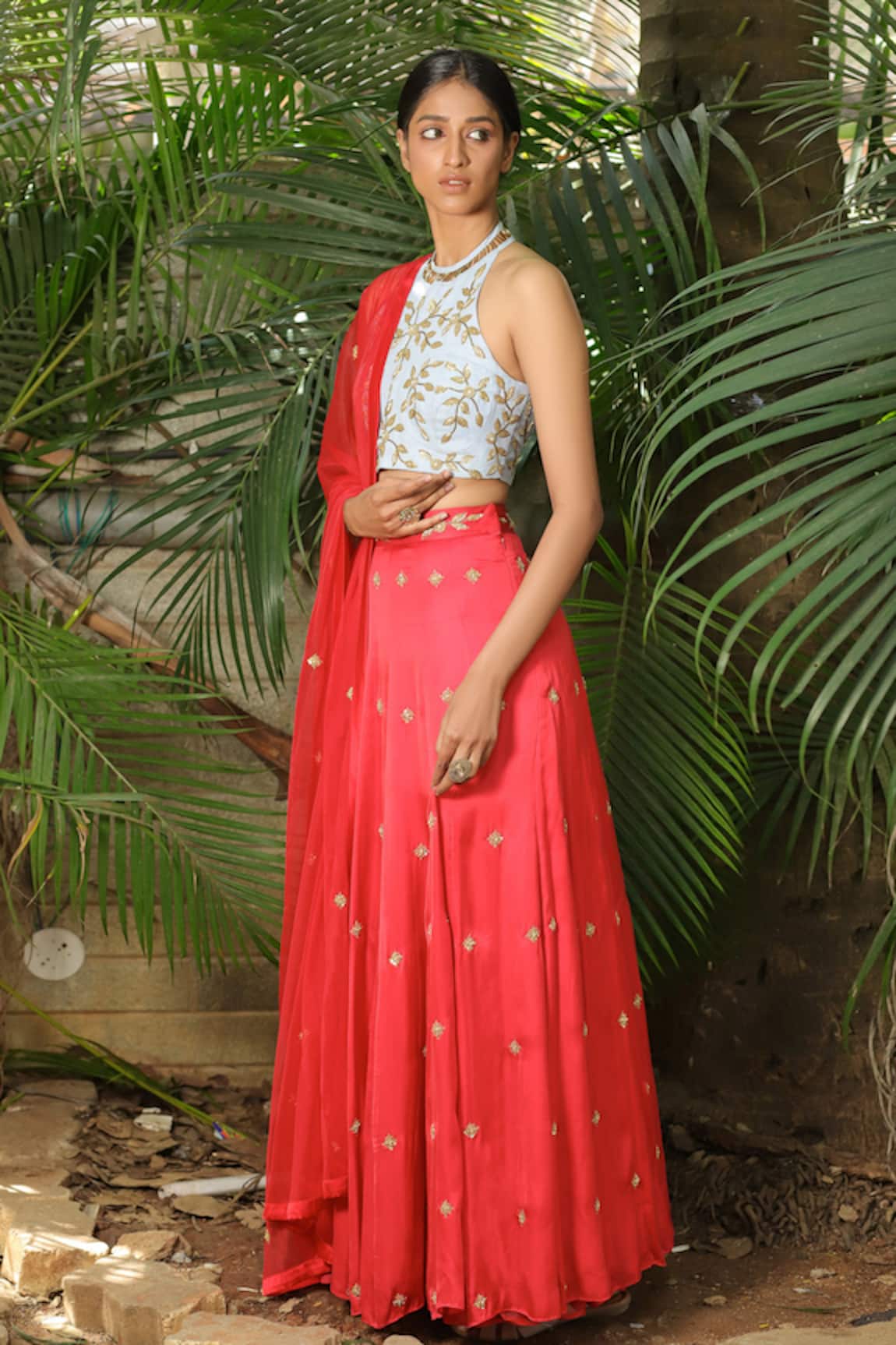 Shloka Sudhakar Embroidered Lehenga Set 