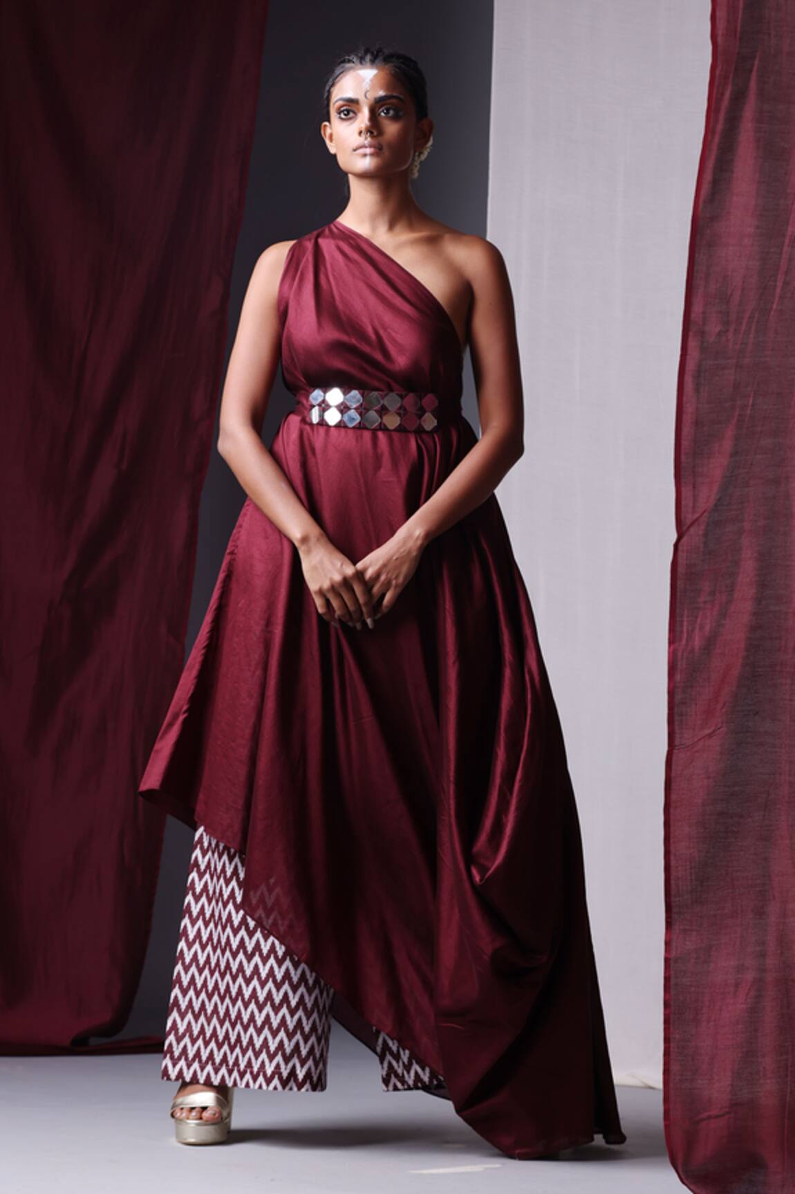 Yogita Kadam Chanderi Silk Tunic & Pant Set