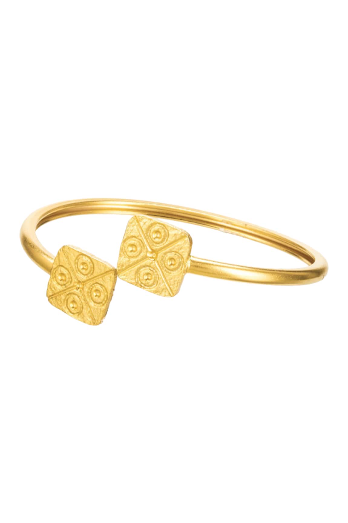 Zohra Carved Geometric Cuff - single pc only