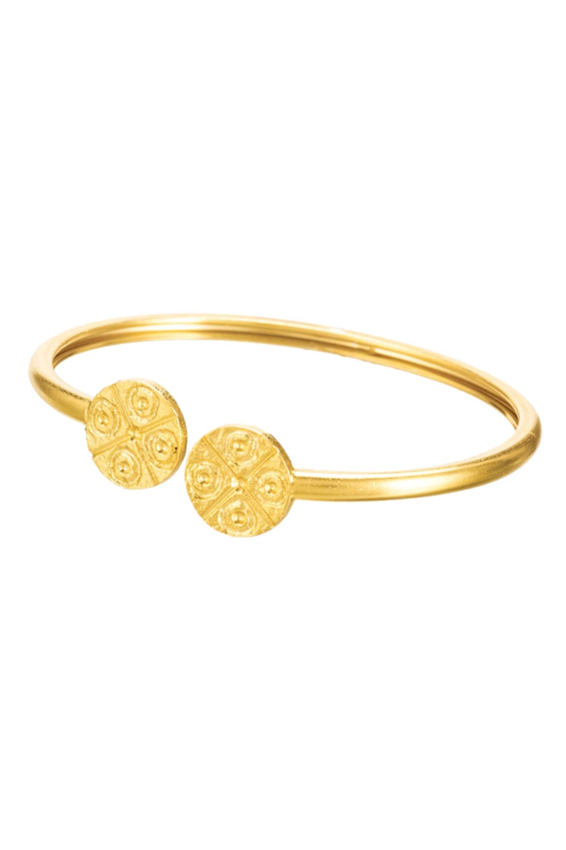 Zohra Carved Circular Motif Cuff - single pc only