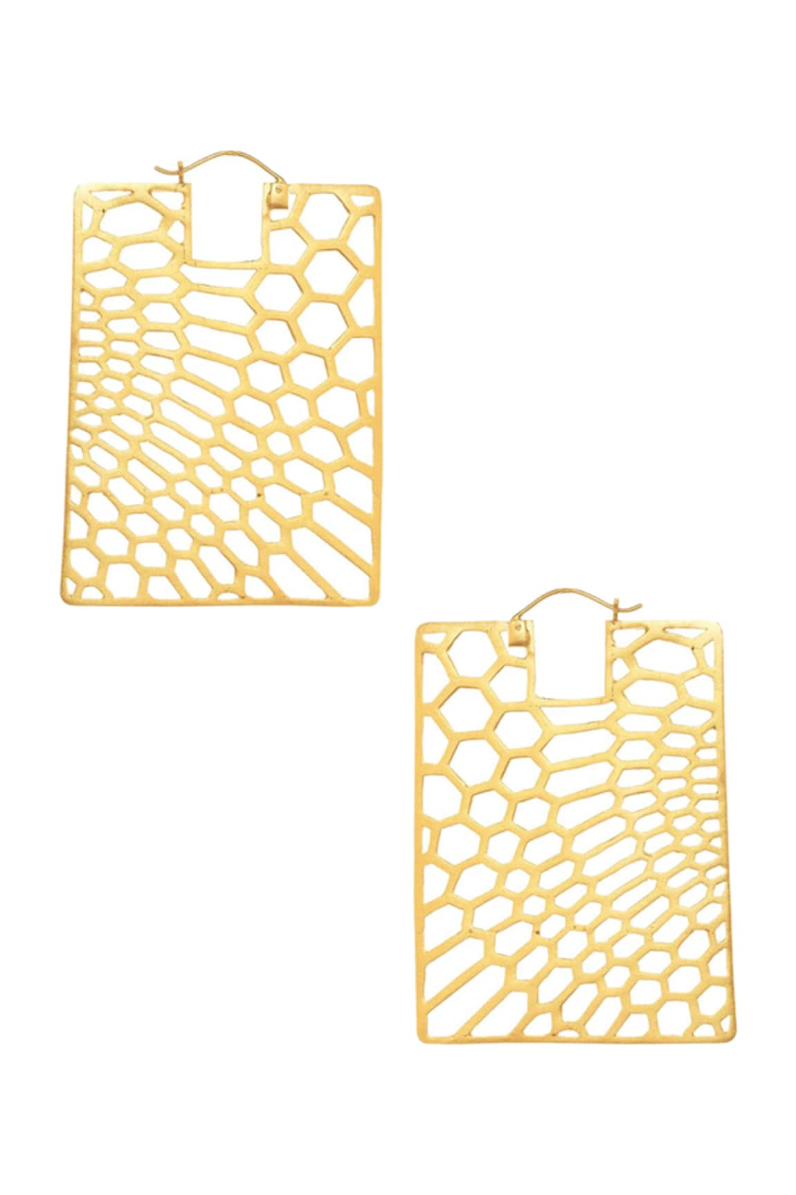 Zohra Geometric Cutwork Earrings