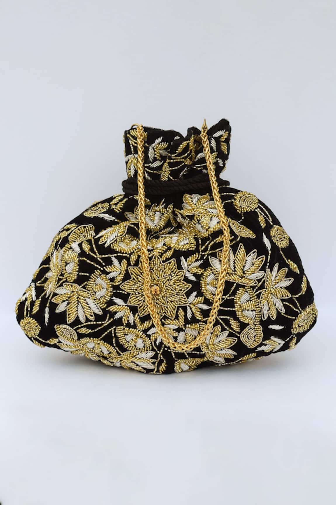 EENA Zahara Floral Embroidered Potli Bag