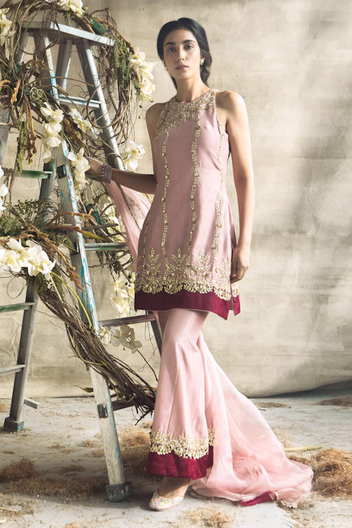 Rachit Khanna Embroidered Kurta & Palazzo Set