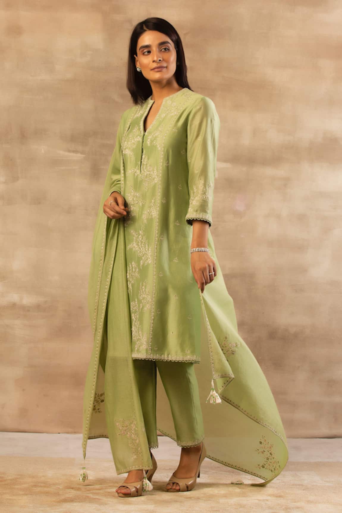 Sana Barreja Chanderi Silk Kurta Set