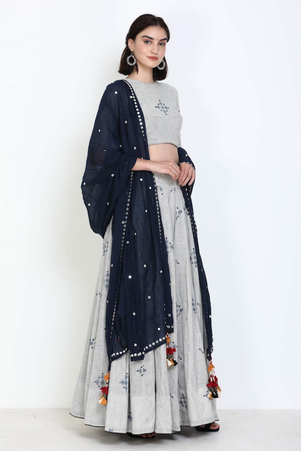 Zariya the Label Embroidered Lehenga Set 
