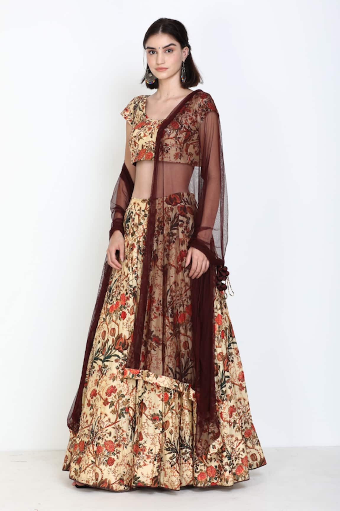 Zariya The Label Floral Print Lehenga Set 