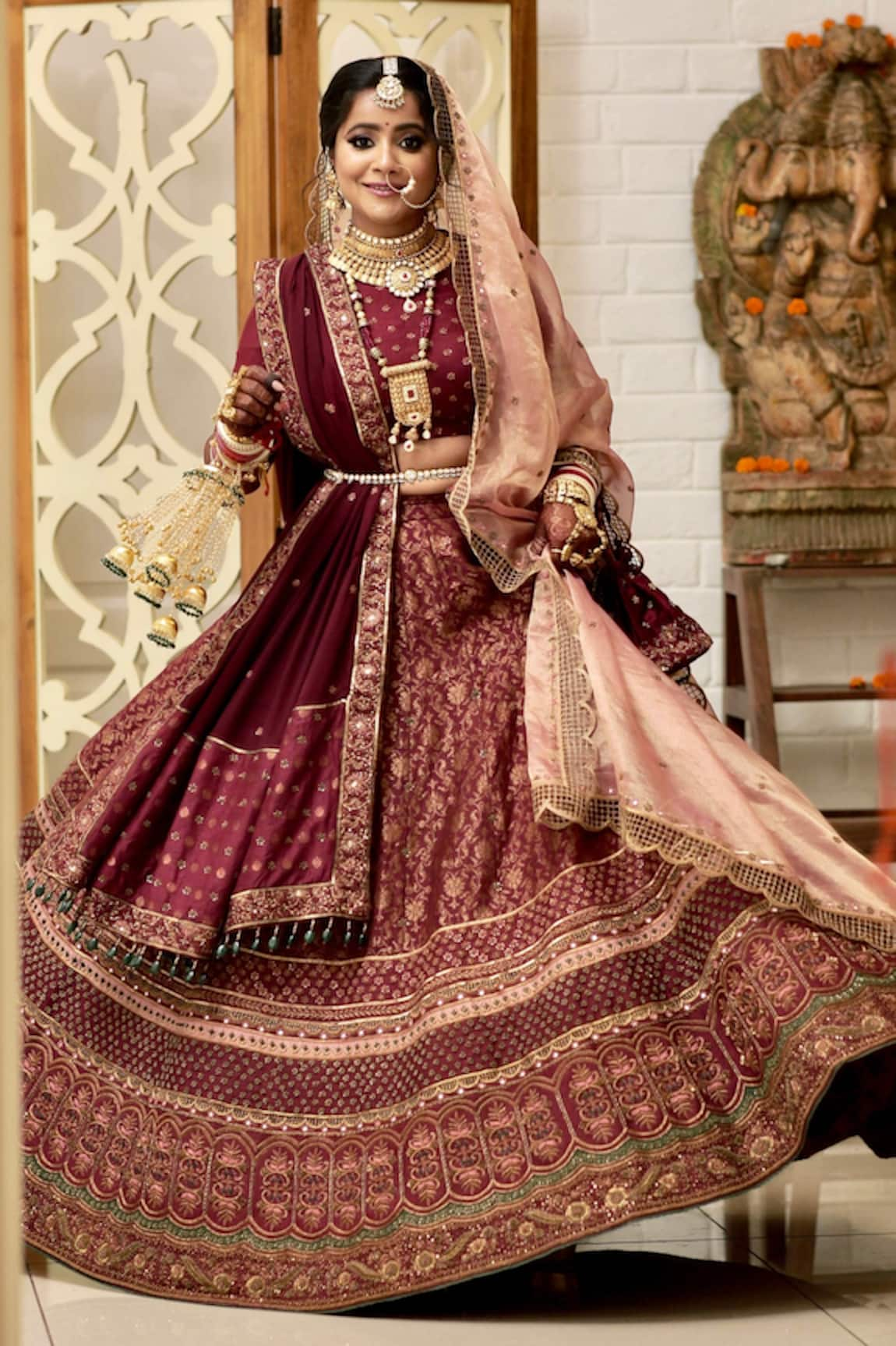 Zariya the Label Embroidered Bridal Lehenga Set