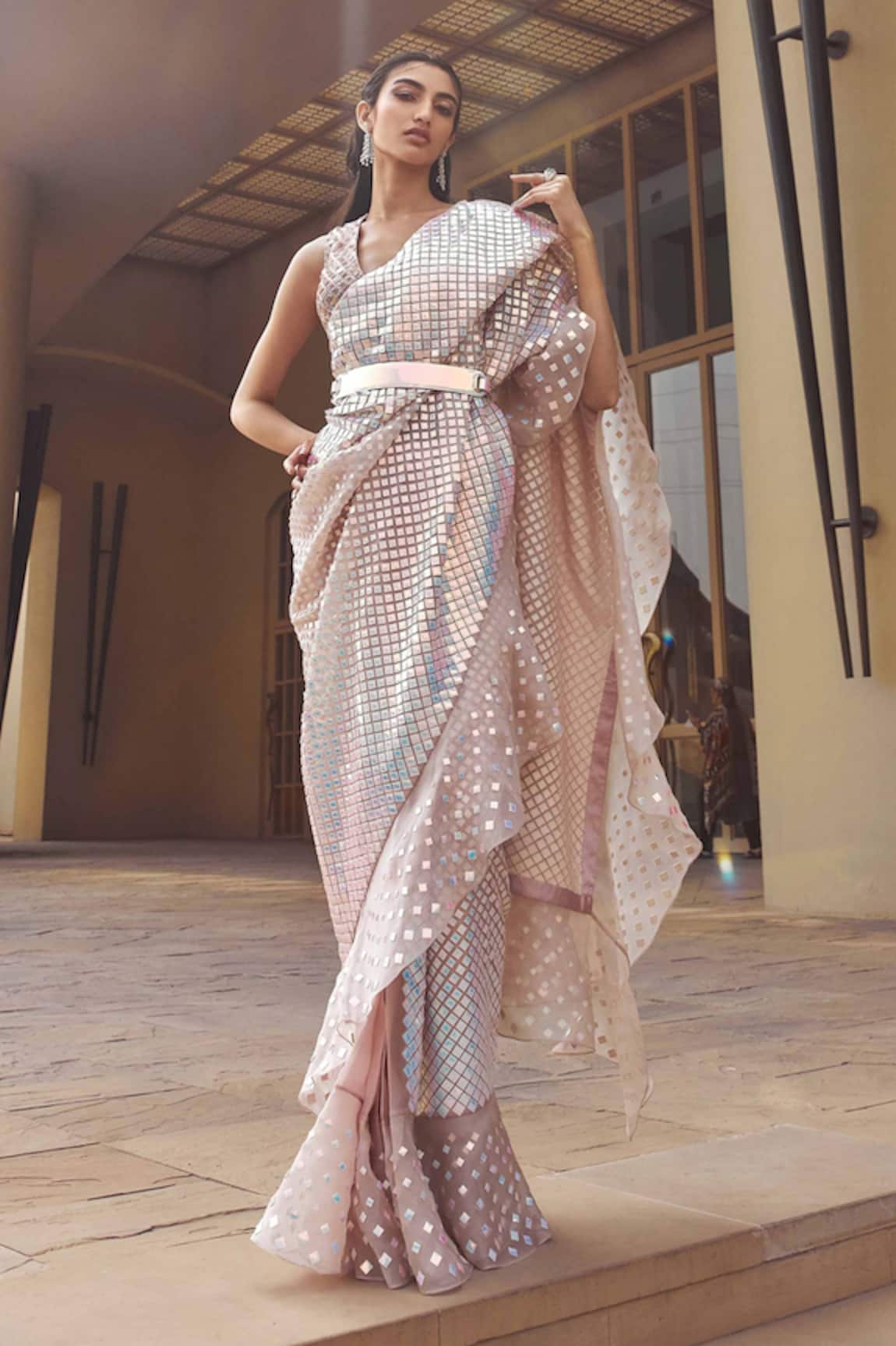 Pankaj & Nidhi Embellished Saree With Blouse