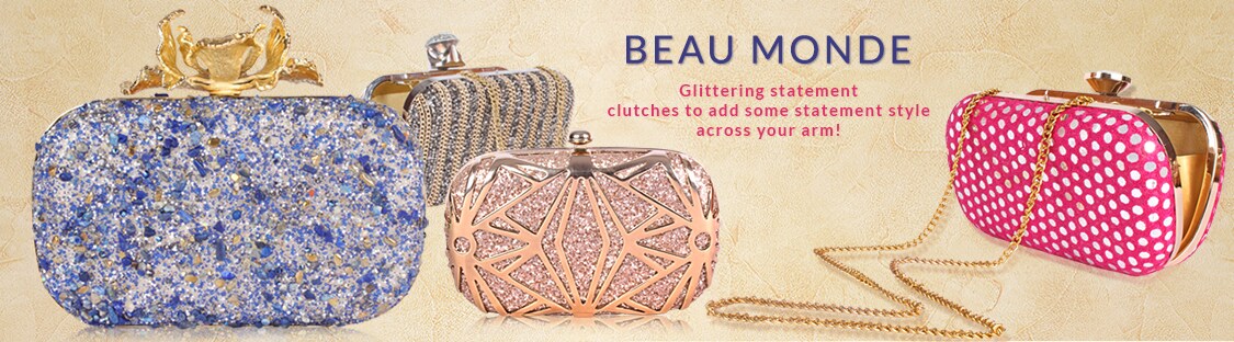 Beau Monde Designer Clutches Handbags Personalised Cards Aza