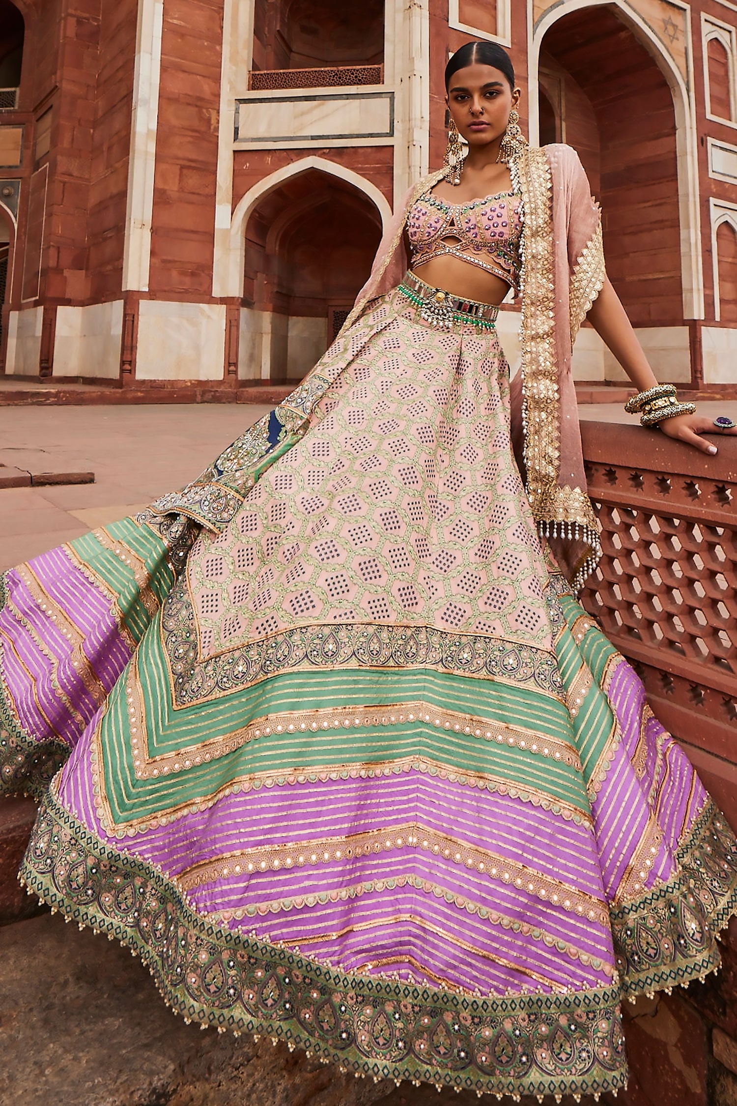 Maroon Lehenga Kameez Pakistani Wedding Dresses
