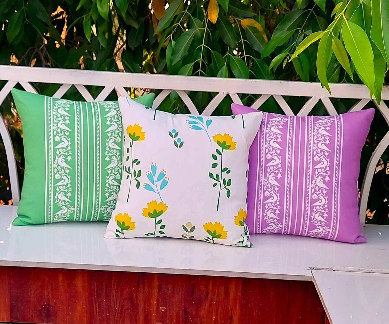 Buy Throwpillow Floral Print Cushion Cover Online Aza Fashions