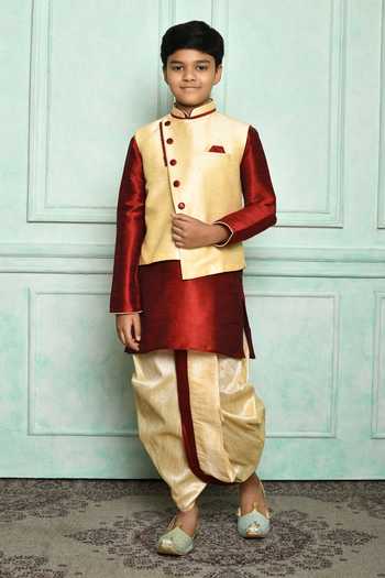 Boy 3 Pc Bundi Set - Beige