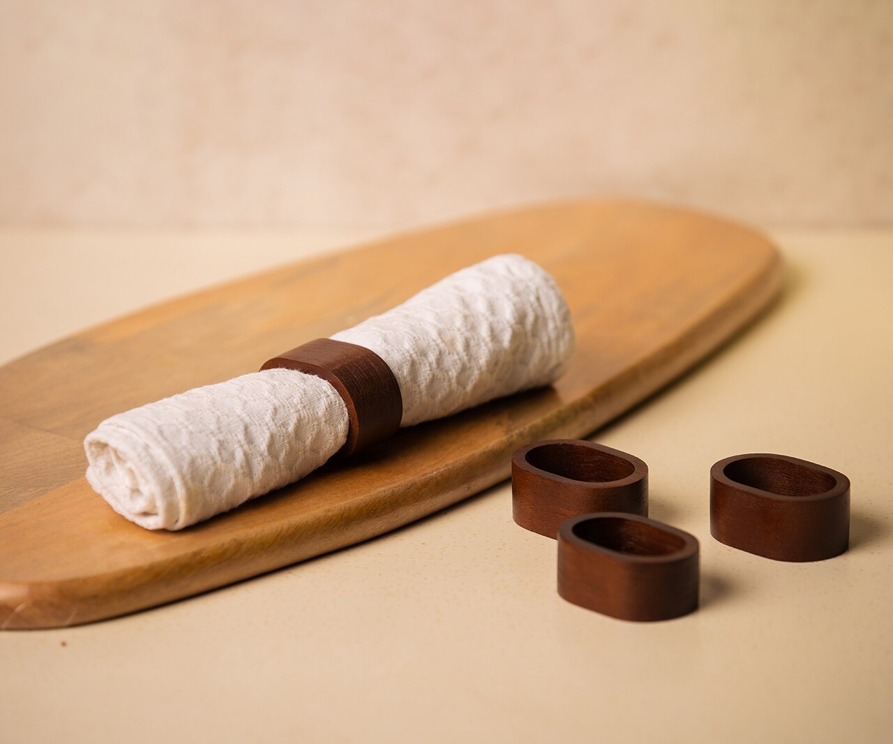 S.G. Home Minimal Wood Napkin Holders - Set Of 4
