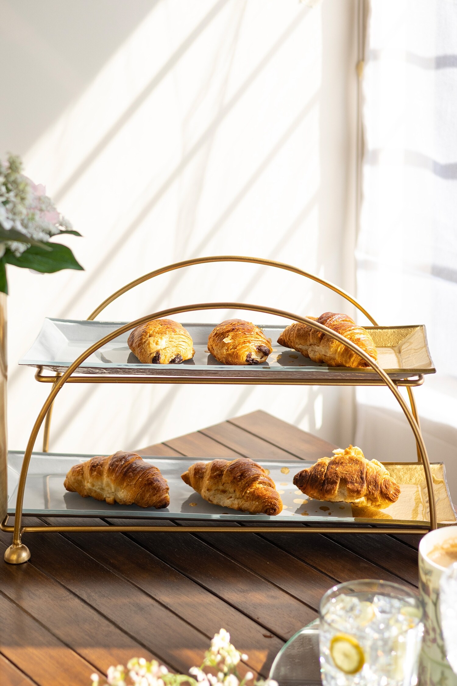 Buy H2H Iris Two Tiered Platter Online Aza Fashions