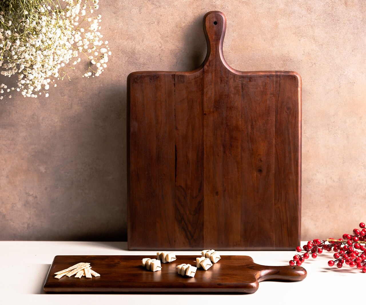 S.G. Home Mango Wood Cheese And Snack Board