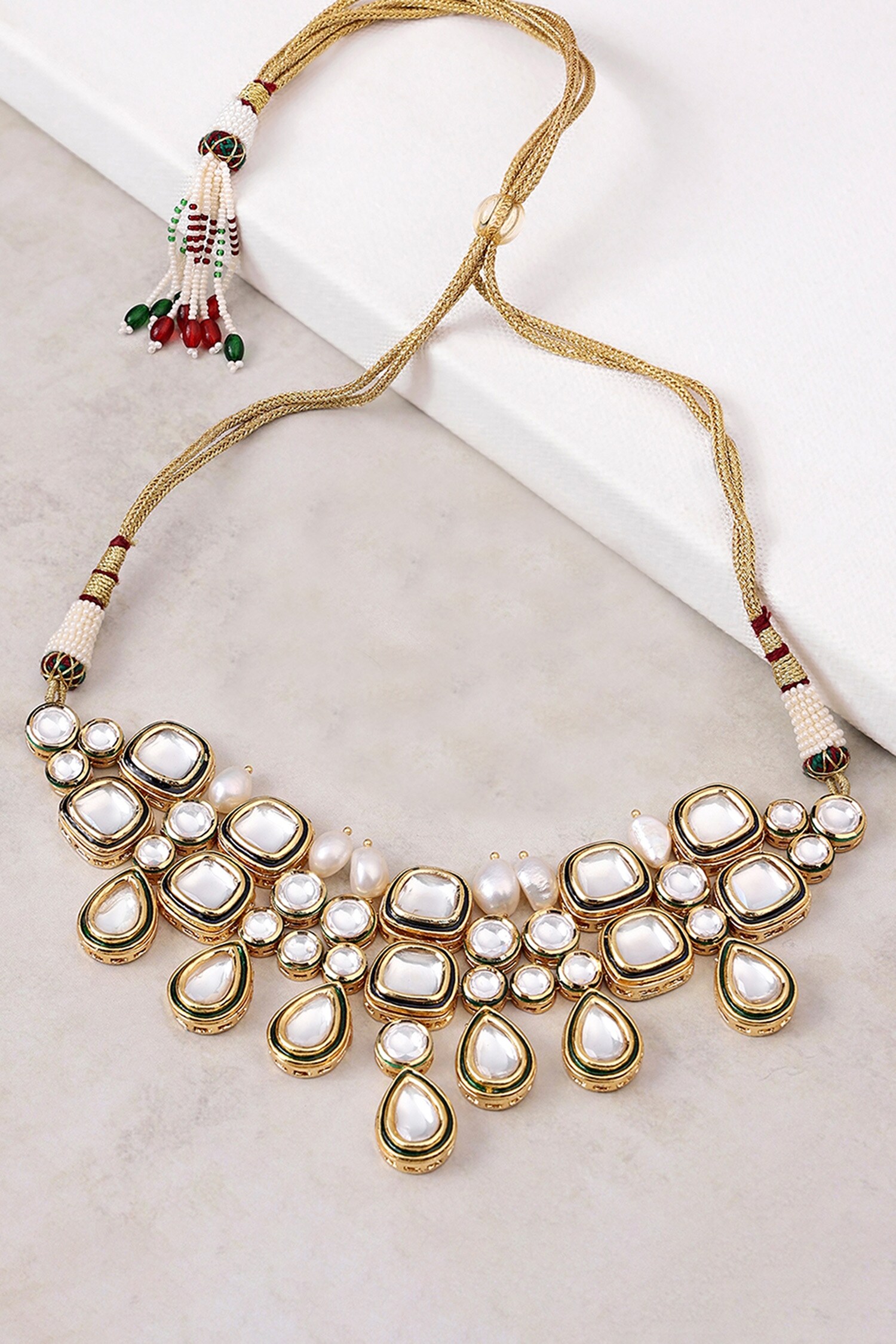 joules by radhika Polki Embellished Choker Necklace