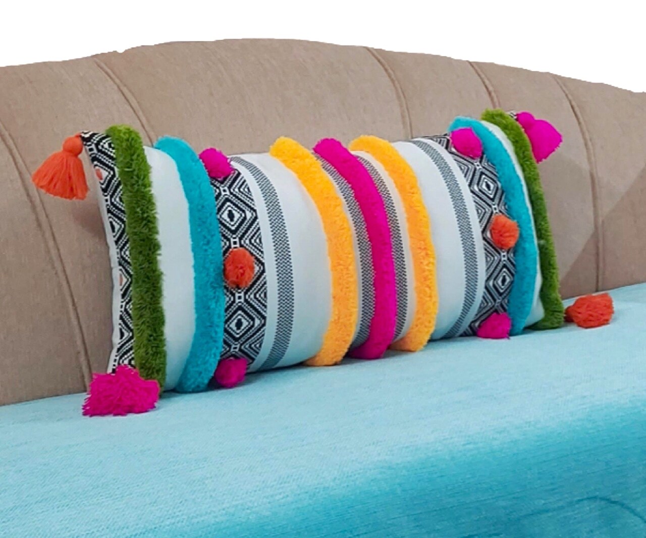 Buy Throwpillow Boho Lumbar Cover Online | Aza Fashions