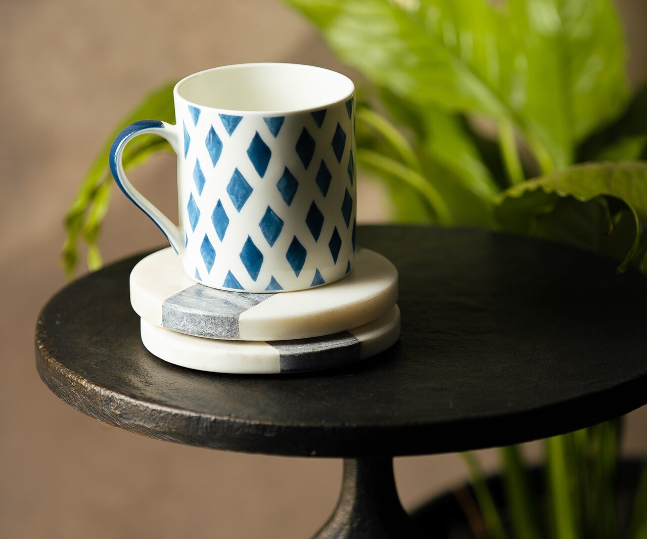 S.G. Home Cross Line Coasters - Set Of 4