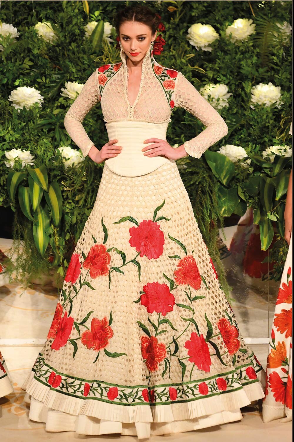 Buy Rohit Bal Organza Embroidered Anarkali Gown Online 