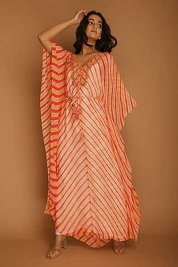 Ambika Leheriya Kaftan Set