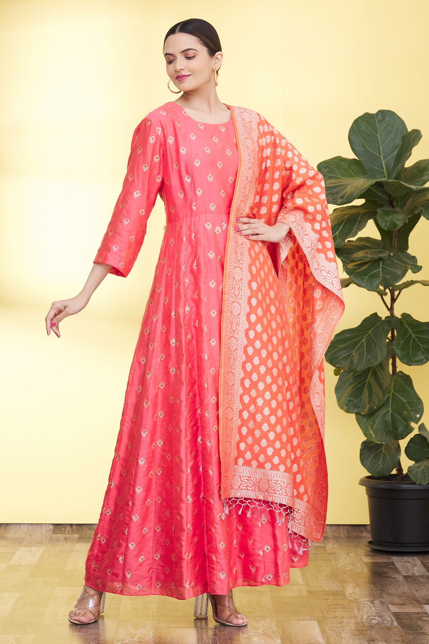SCAKHI Women Fit and Flare Pink Dress - Buy SCAKHI Women Fit and Flare Pink  Dress Online at Best Prices in India | Flipkart.com