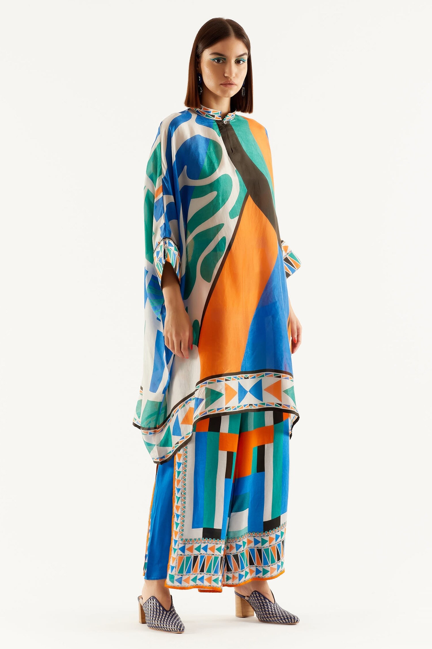 Rajdeep Ranawat Multi Color Chanel Silk Printed Tunic