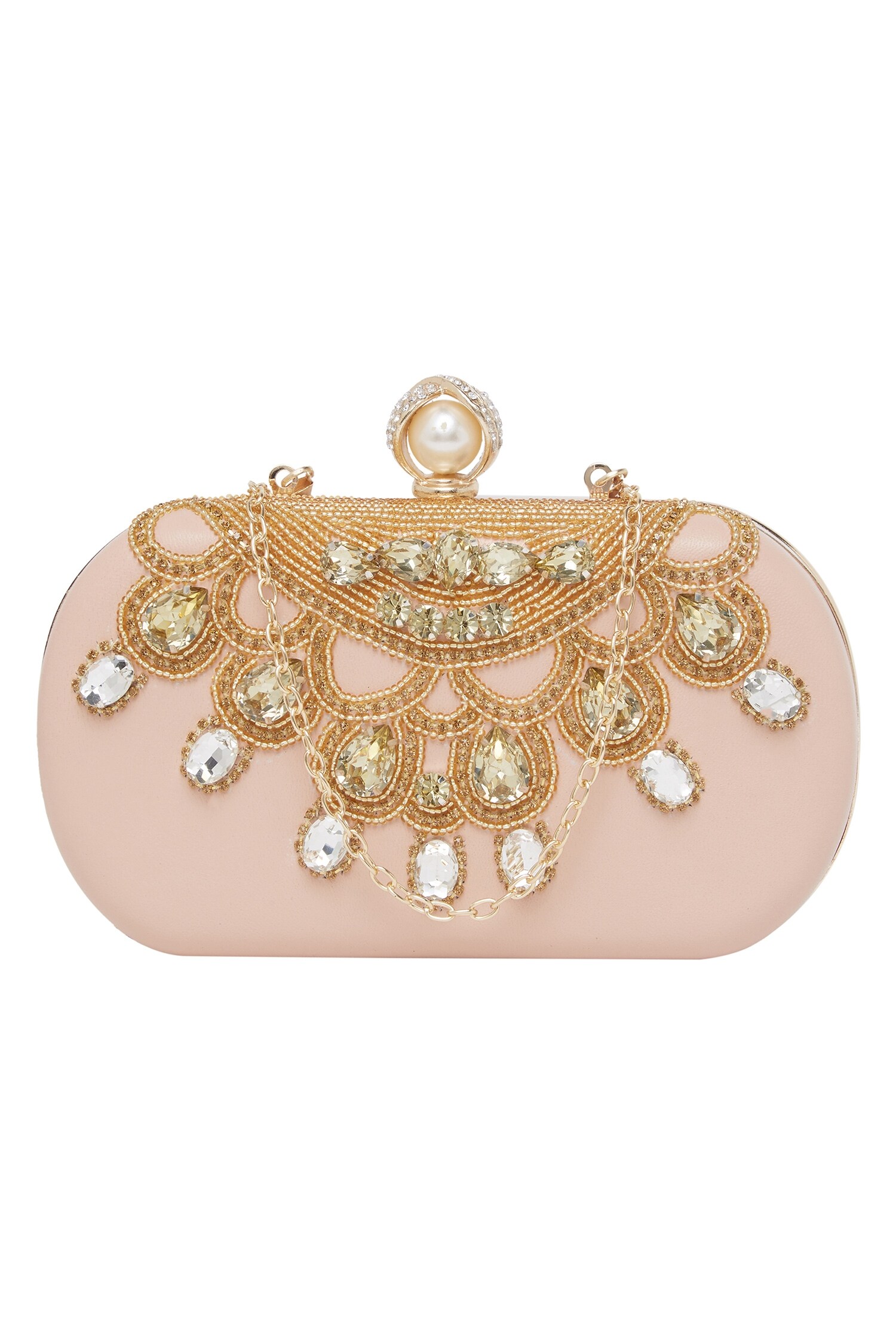 Buy Richa Gupta Leather Embroidered Clutch With Sling Online Aza Fashions