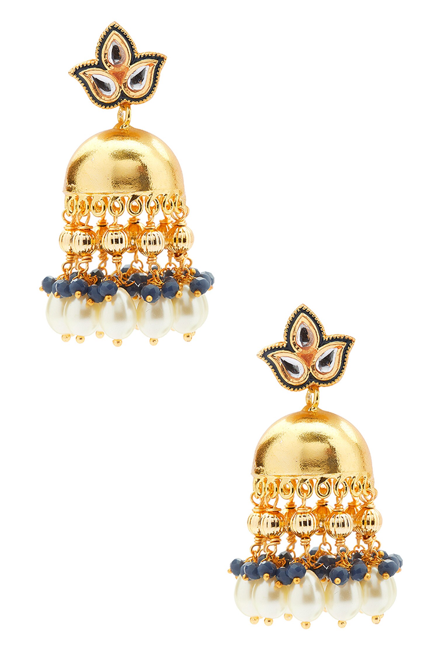 Ahaanya Pearl Drop Jhumka Earrings