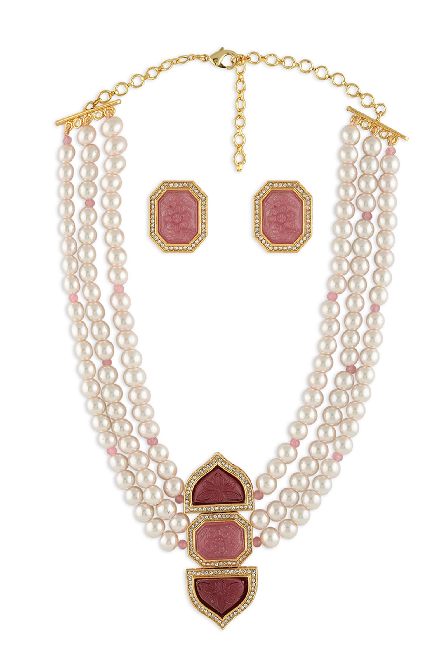 Buy Joules By Radhika Pearl Beaded Necklace Jewellery Set Online Aza