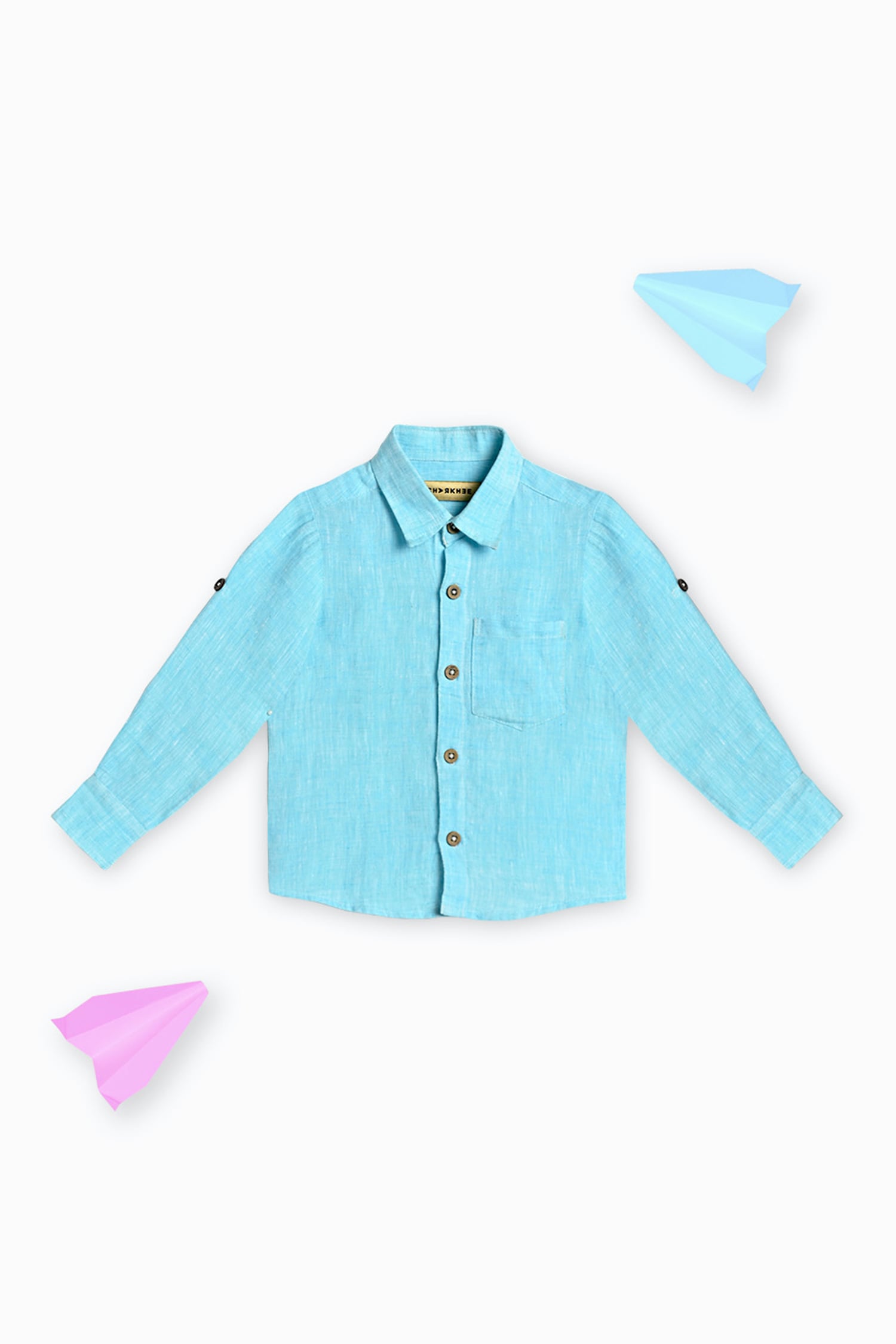 Buy Linen Plain Shirt by Charkhee at Aza Fashions