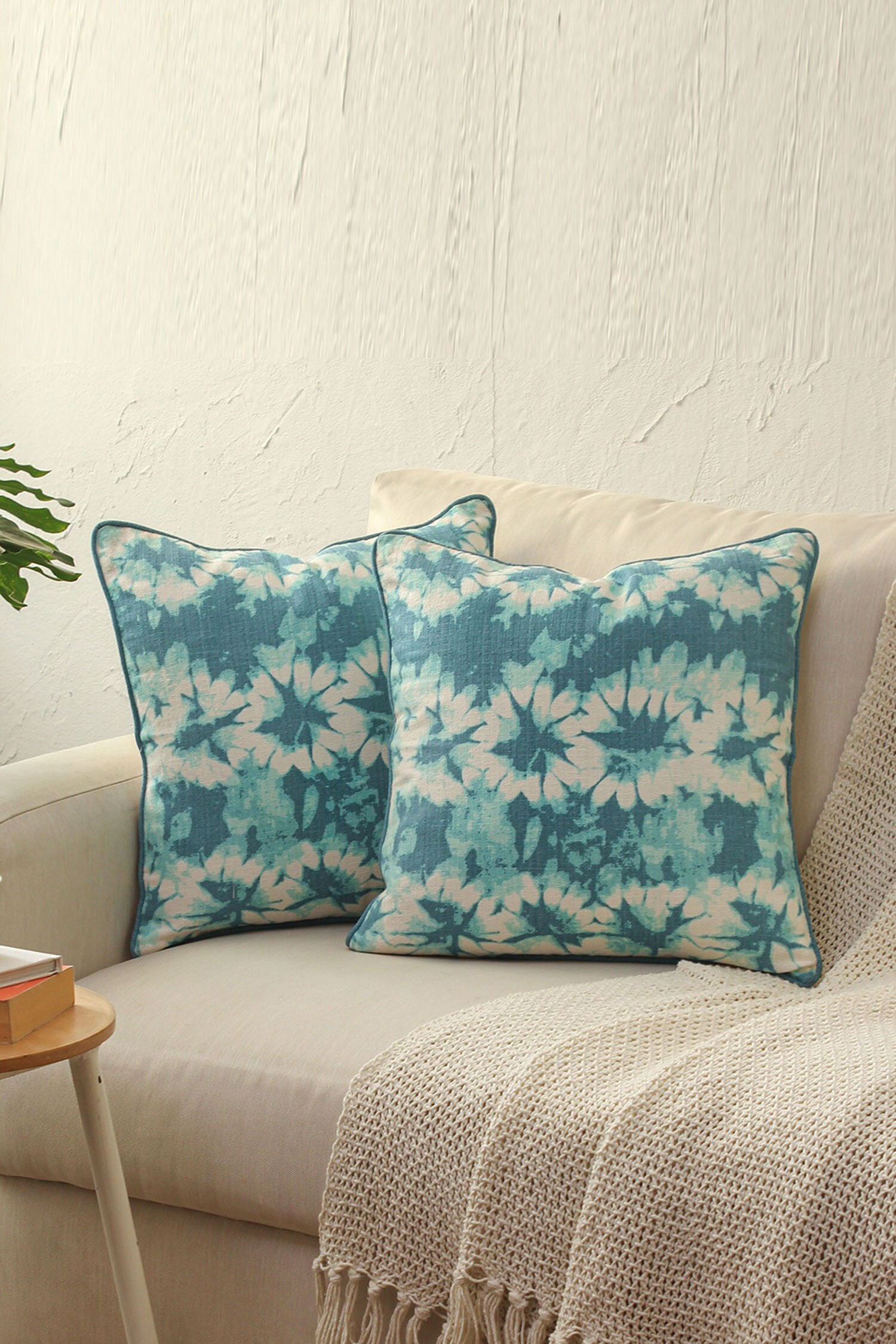 Buy Malliku Abstract Print Square Cushion Covers - 2 Piece by House ...