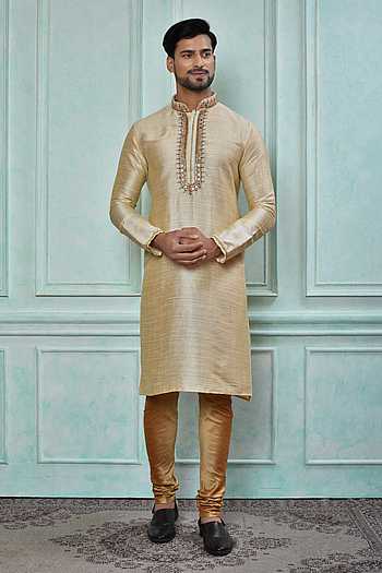 Embroidered Placket Buy Adara Khan Cream Mulberry Embroidered Placket Kurta Online | Aza ...