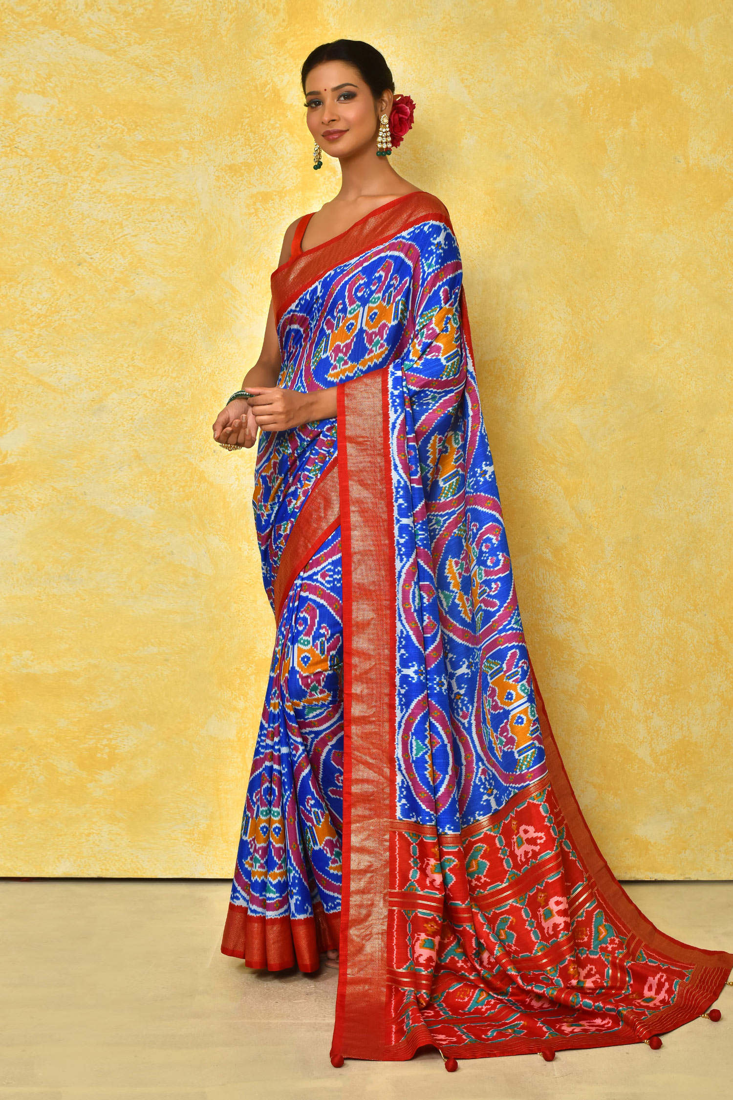 Buy Patola Pattern Saree With Running Blouse by Arihant Rai Sinha at ...