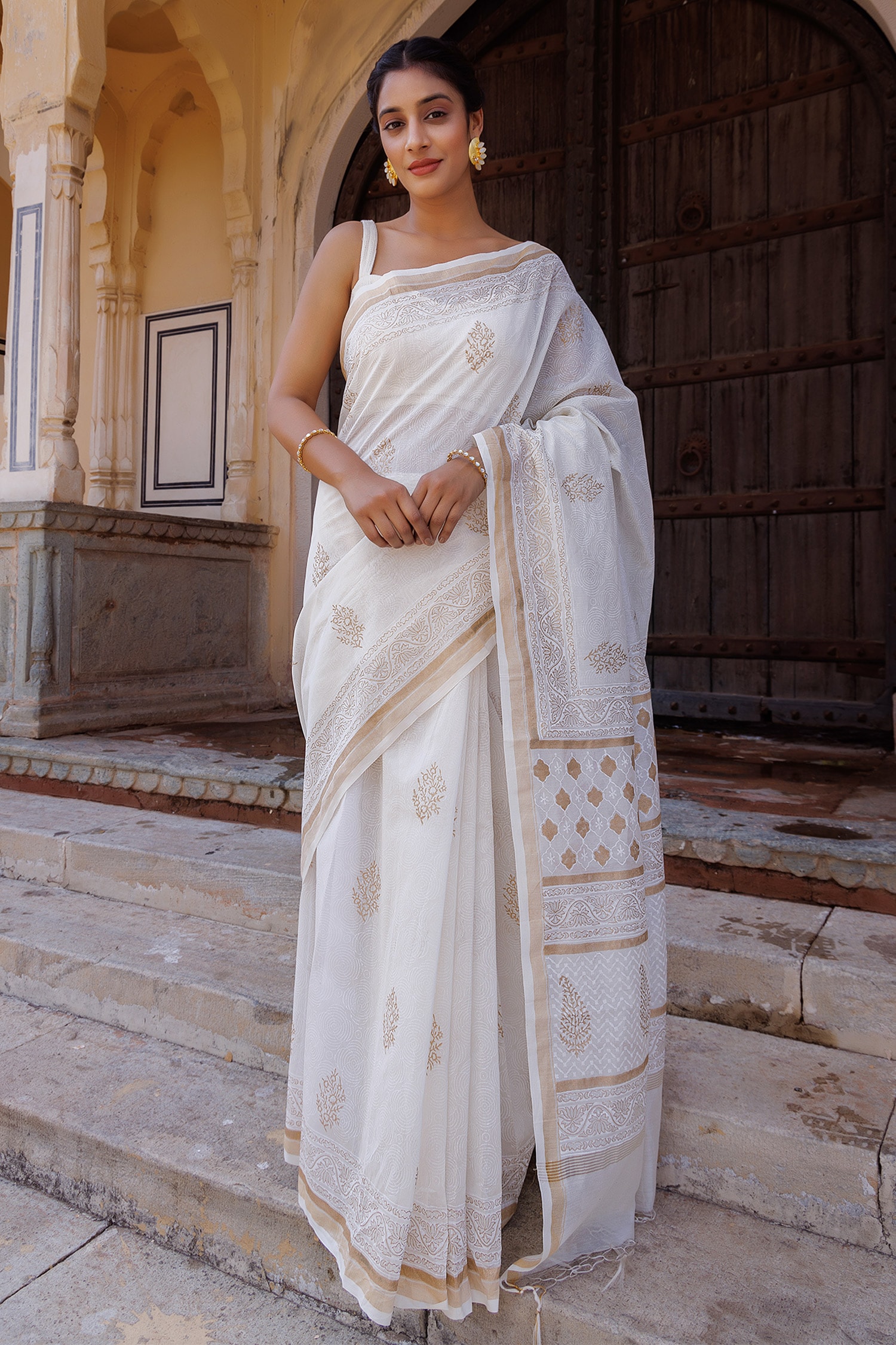 Buy White Silk Sarees Online for Women in USA