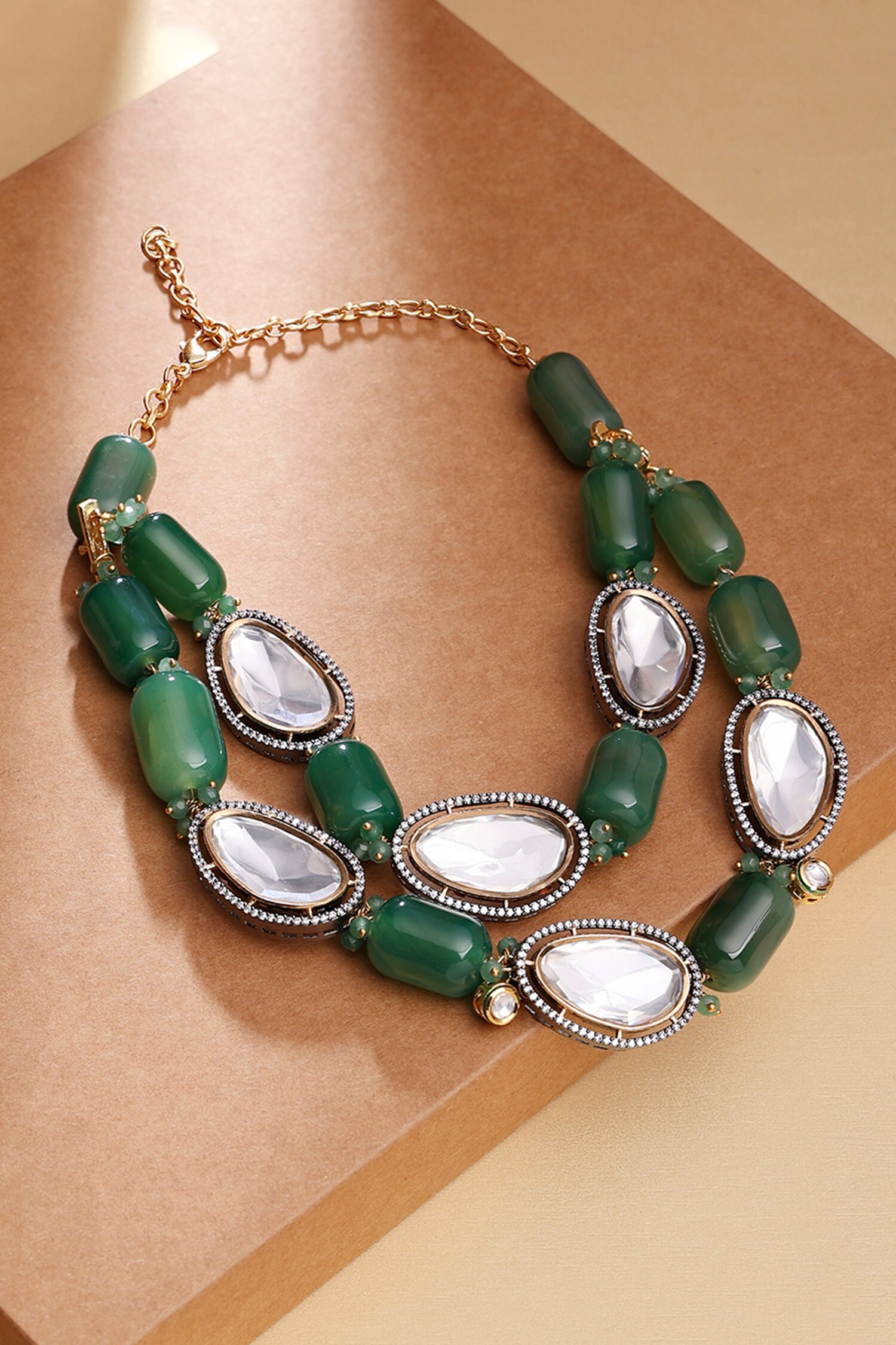 joules by radhika Tumble Polki Contemporary Necklace
