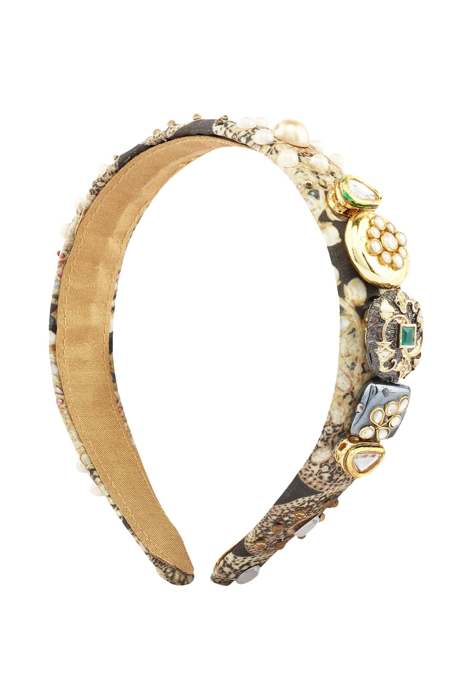 Puneet Gupta Satin Embellished Hairband