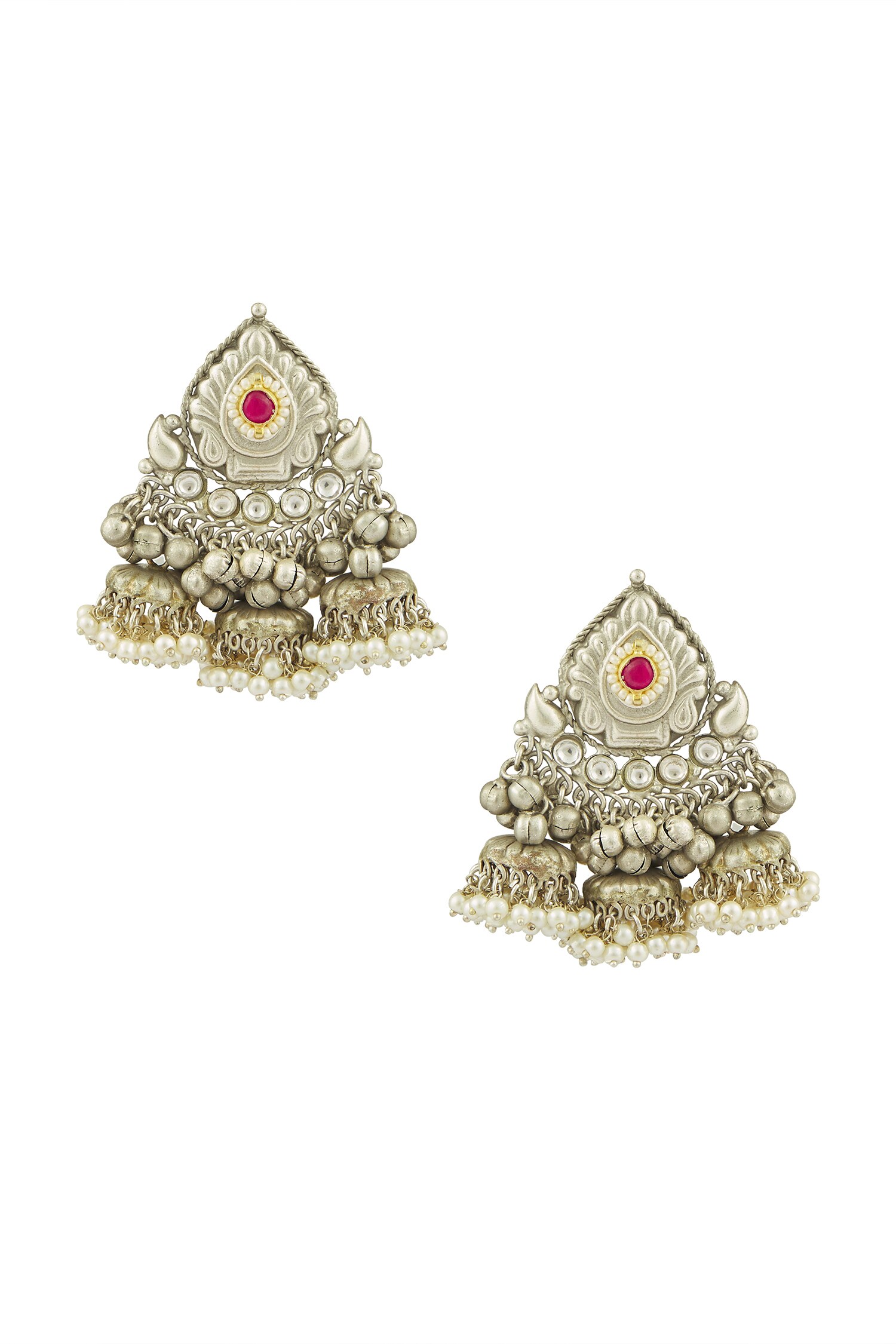 Chaotiq By Arti Oxidized Jhumki Drop Jhumkas