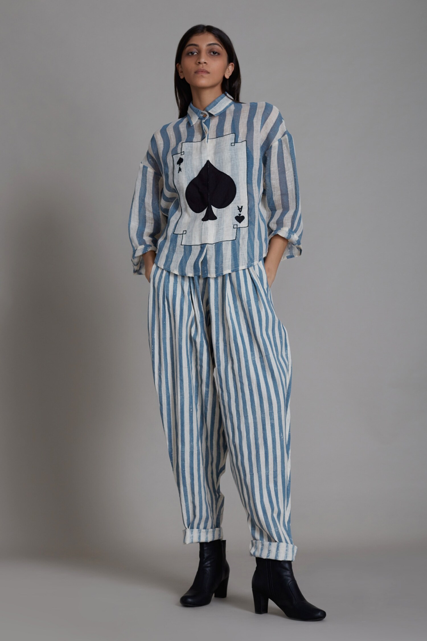 buy-mati-off-white-linen-stripe-print-shirt-online-aza-fashions