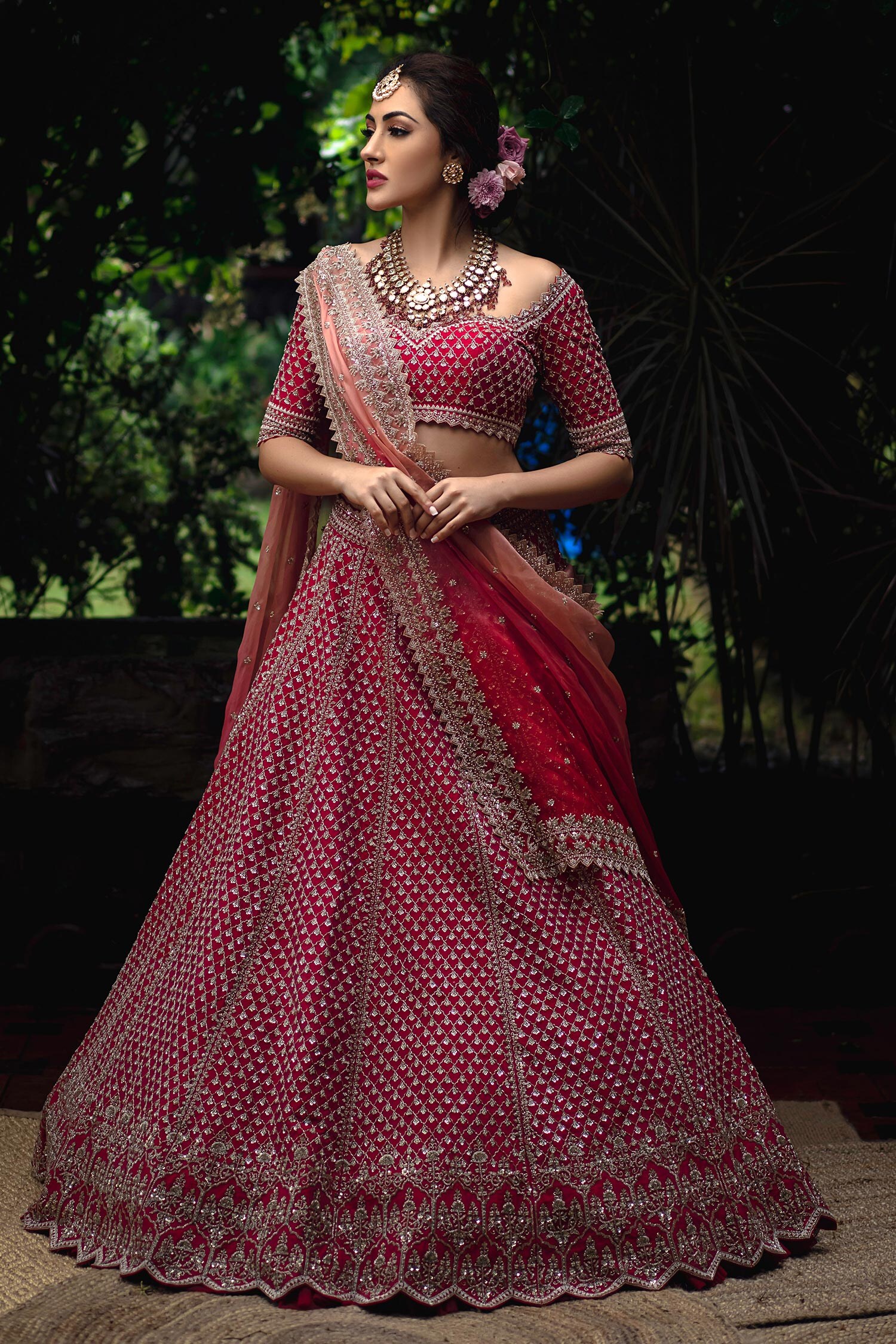 Anushree Reddy Embroidered Lehenga Set